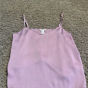 Forever 21 Light Pink Scalloped Cami Top